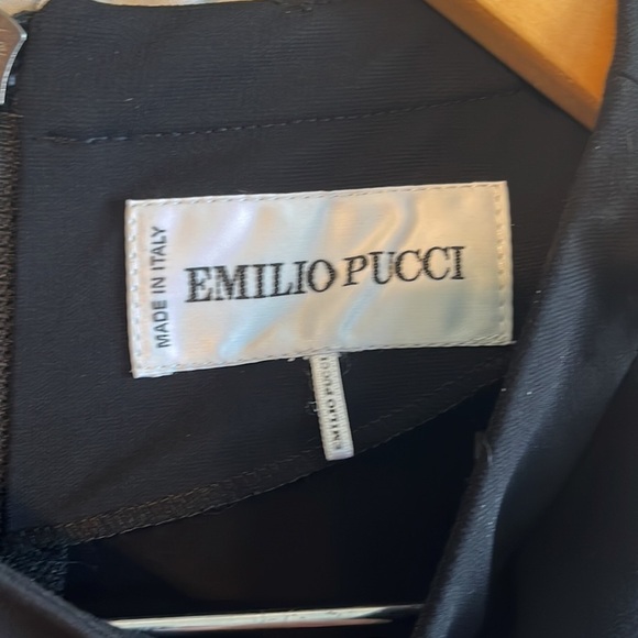 Emilio Pucci Short sleeve Ruffle hem Zip Back Shift Dress Made in Italy - Picture 4 of 9